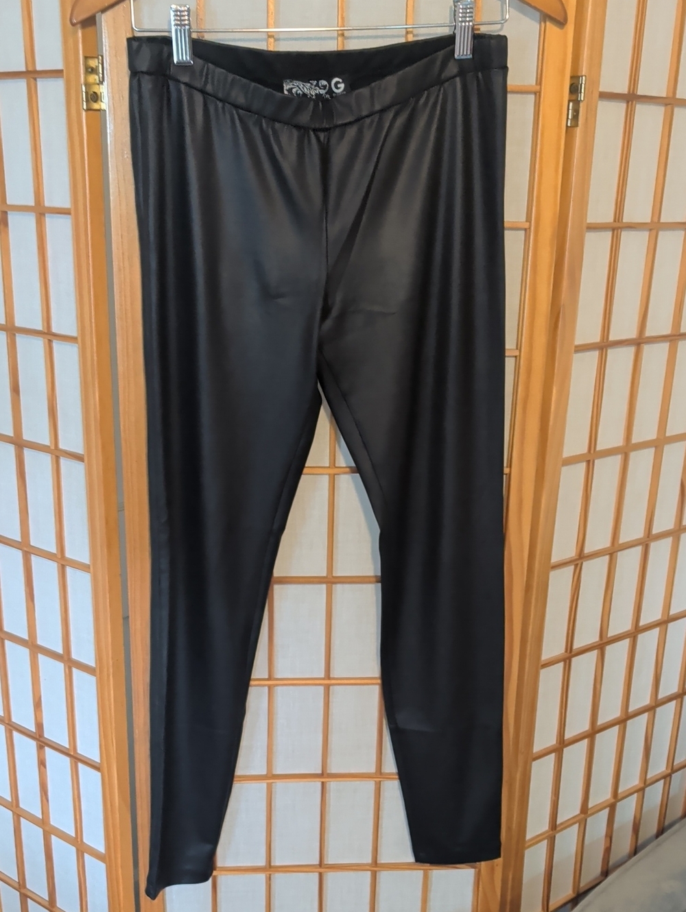 Guess Black Faux Leather Leggings